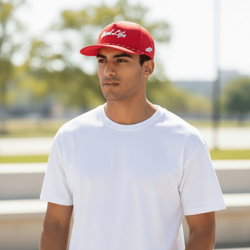 Big Red Snapback - GOOD LIFE GOLF