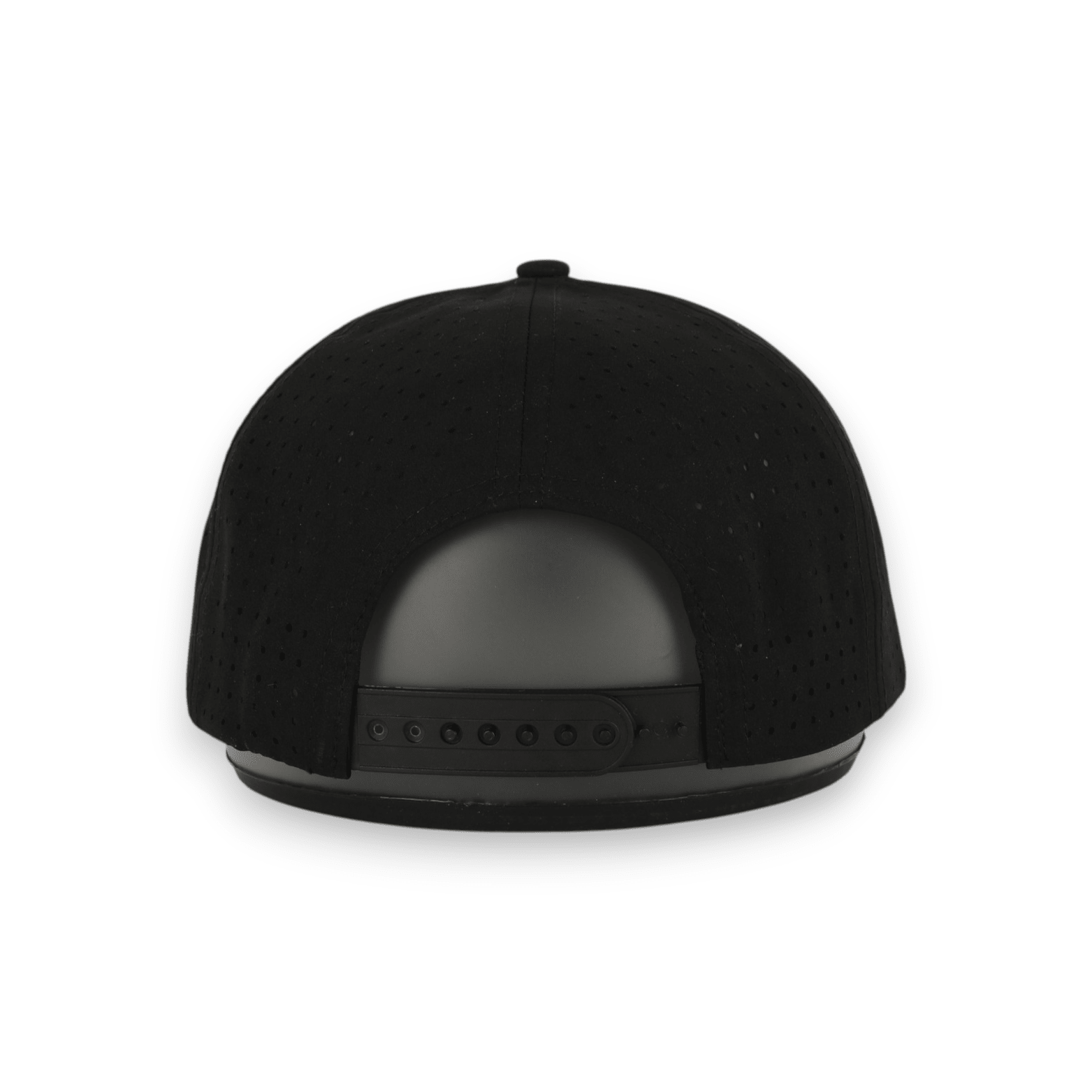 Good Life Golf Performance Black Camo Snapback with gray and black PVC patch water and sweat resistant perforated sides.  