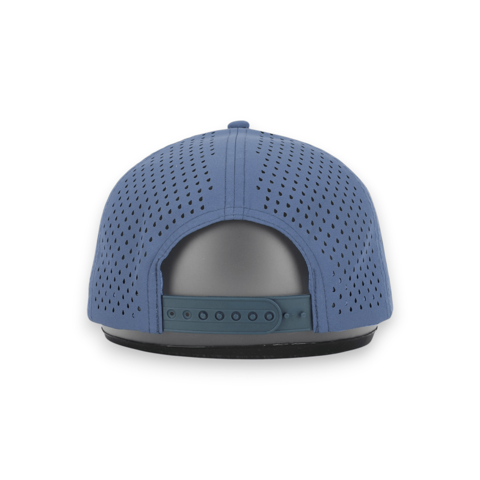 Good Life Golf Performance Sandy Beach Blue GLIFE Snapback with white PVC patch water and sweat resistant perforated sides.  